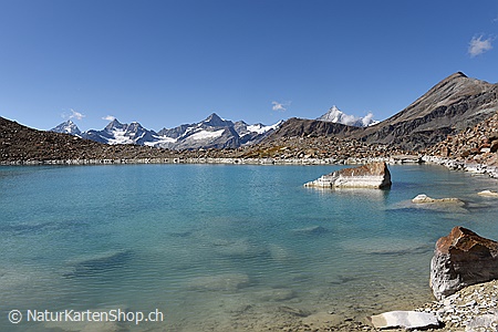 A5-Fotokarte/Klappkarte mit hochwertigem Papierabzug, Einlageblatt und Umschlag. Fototitel: Am Bergsee (Klappkarte, Kunstkarte)
