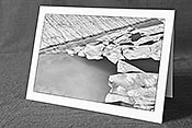 Fotokarte F076881_SW: Eisschollen auf Gletschersee (Schwarz/Weiss)