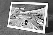 Fotokarte F120500_SW: Marmorierter Gletscherschliff (Schwarz/Weiss)